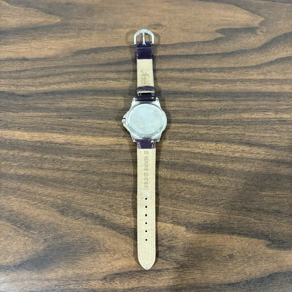 Vintage Fossil Blue Watch Mens Blue Dial 50M AM-3165 Speidel Leather‎ Band 18mm